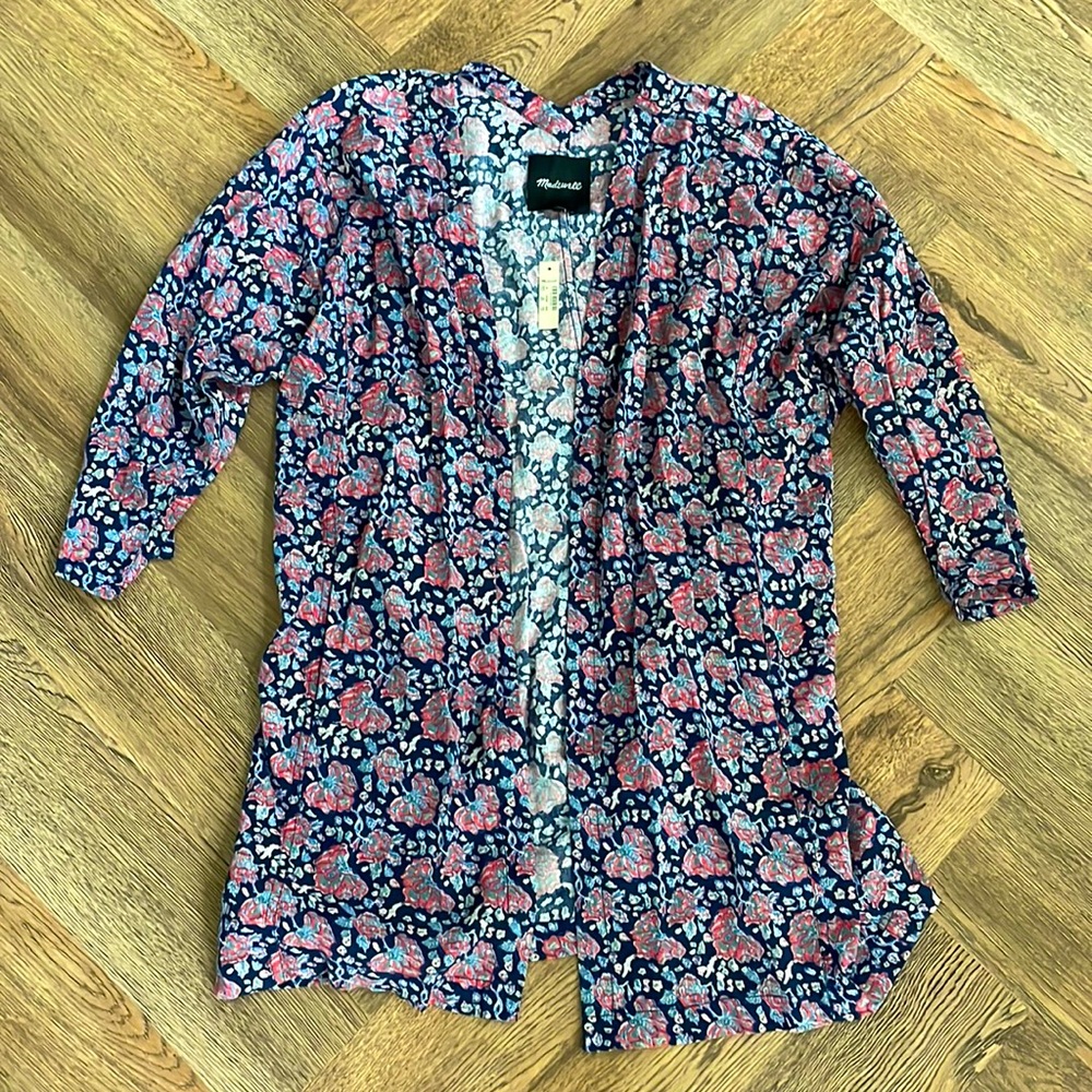 Madewell robe jacket in sea fan medium New!